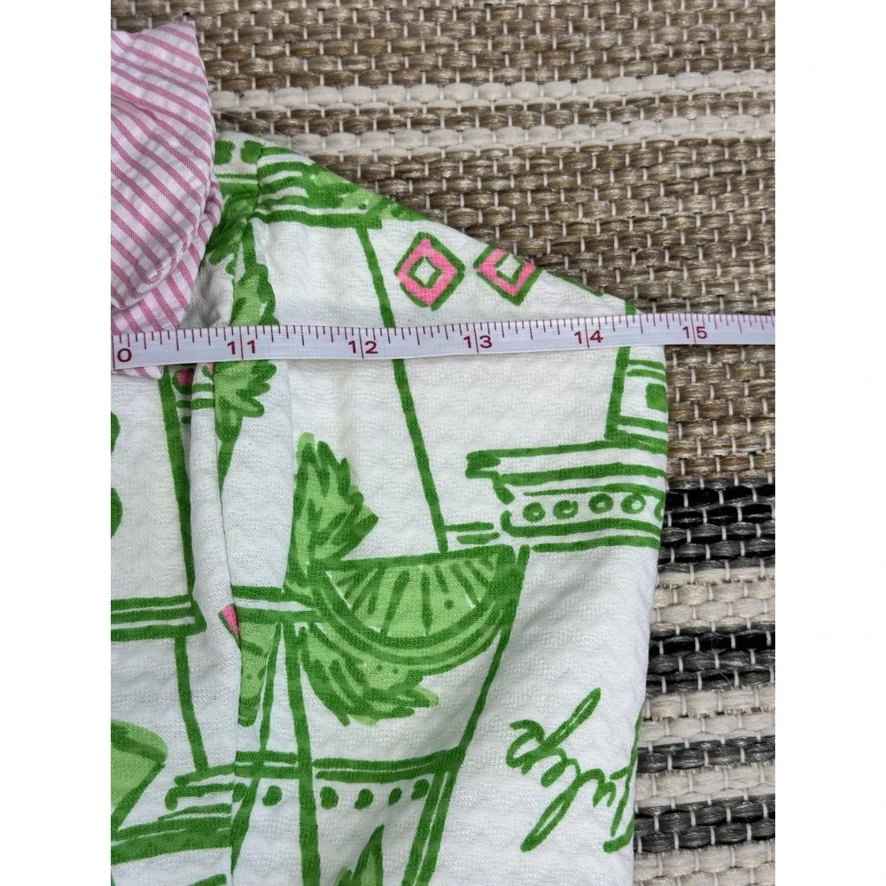 Lilly Pulitzer Dress Women's 4 Mint Julep Derby Strapless Bow Green Pink White - Picture 11 of 16